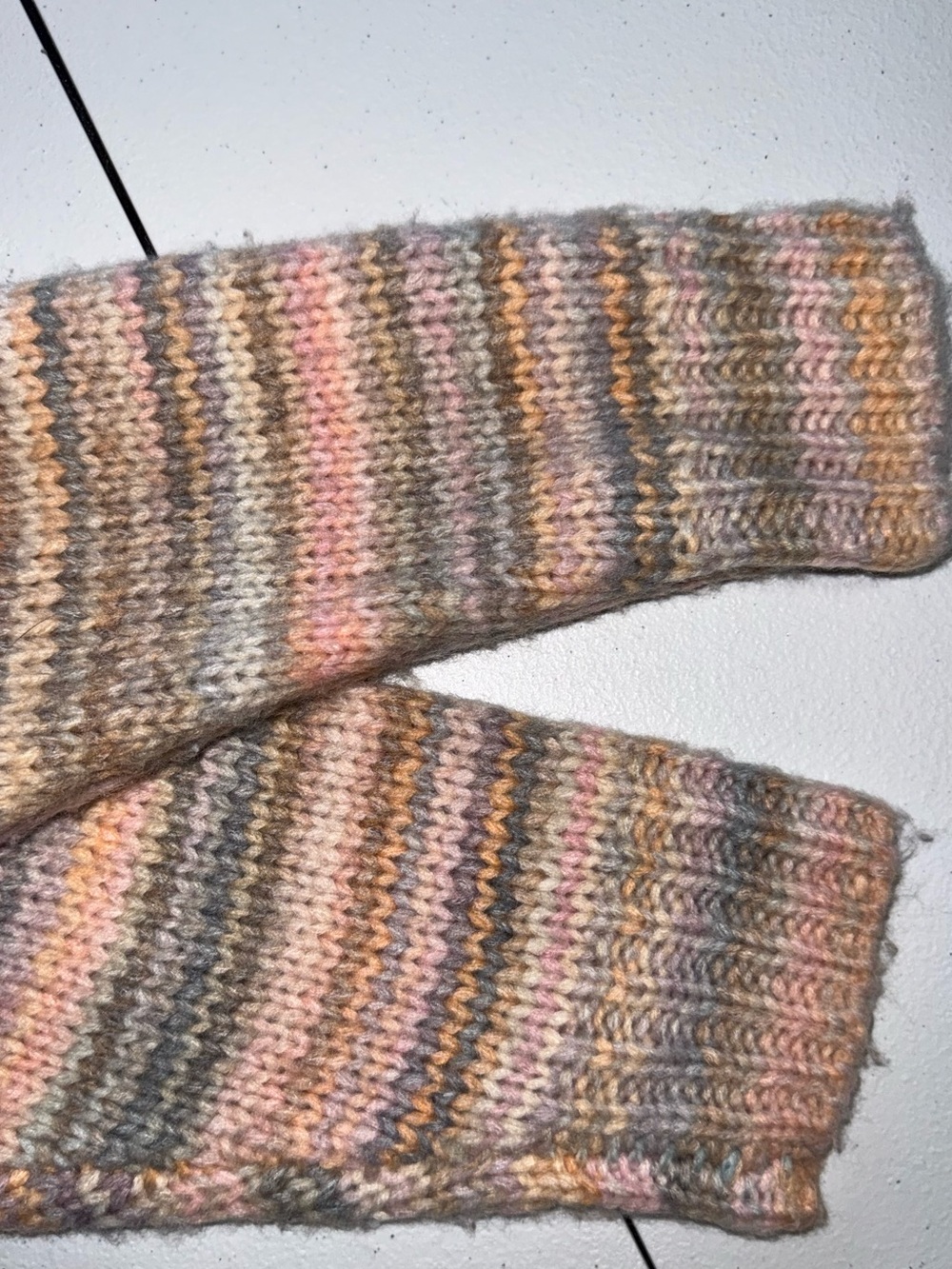Aerie Space Dye Oversized Hooded Sweater Size Small Wool Blend Cozy Knit pastel - Picture 6 of 11
